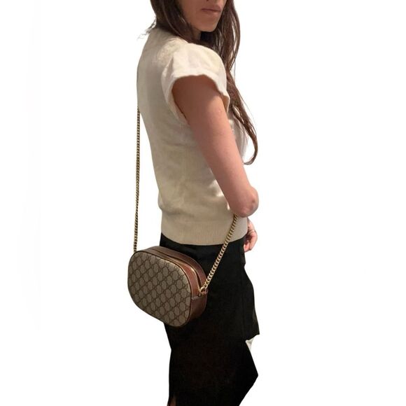 GG Supreme Monogram Cuoio Toscano Mini Chain Shoulder Bag - Picture 12 of 15